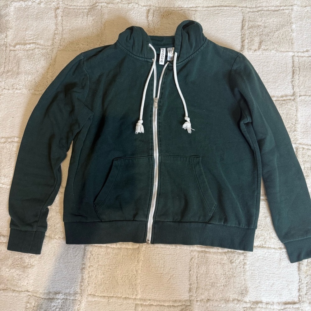 H&M Divided Women’s Dark Green Zip-Up Hoodie
